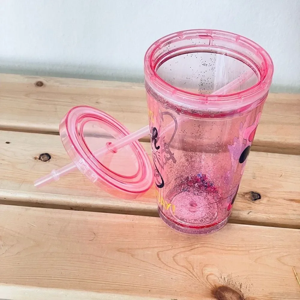 NWT Disney Minnie Mouse Prom Grad Pink A Big High Five for Today travel Tumbler